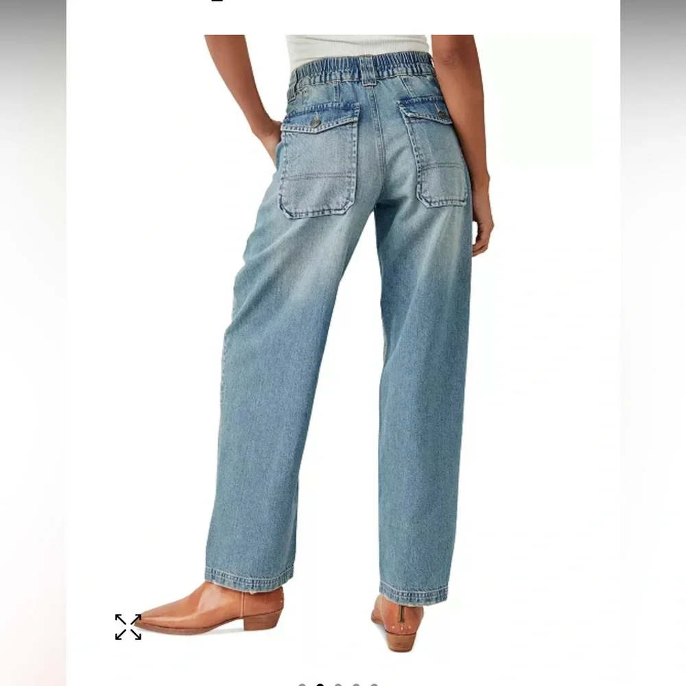 Free People We The Free Women's Maeve Low-Slung Oversized Jeans Medium - Picture 2 of 11